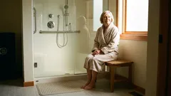  How often per week should one shower to maintain health in old age?